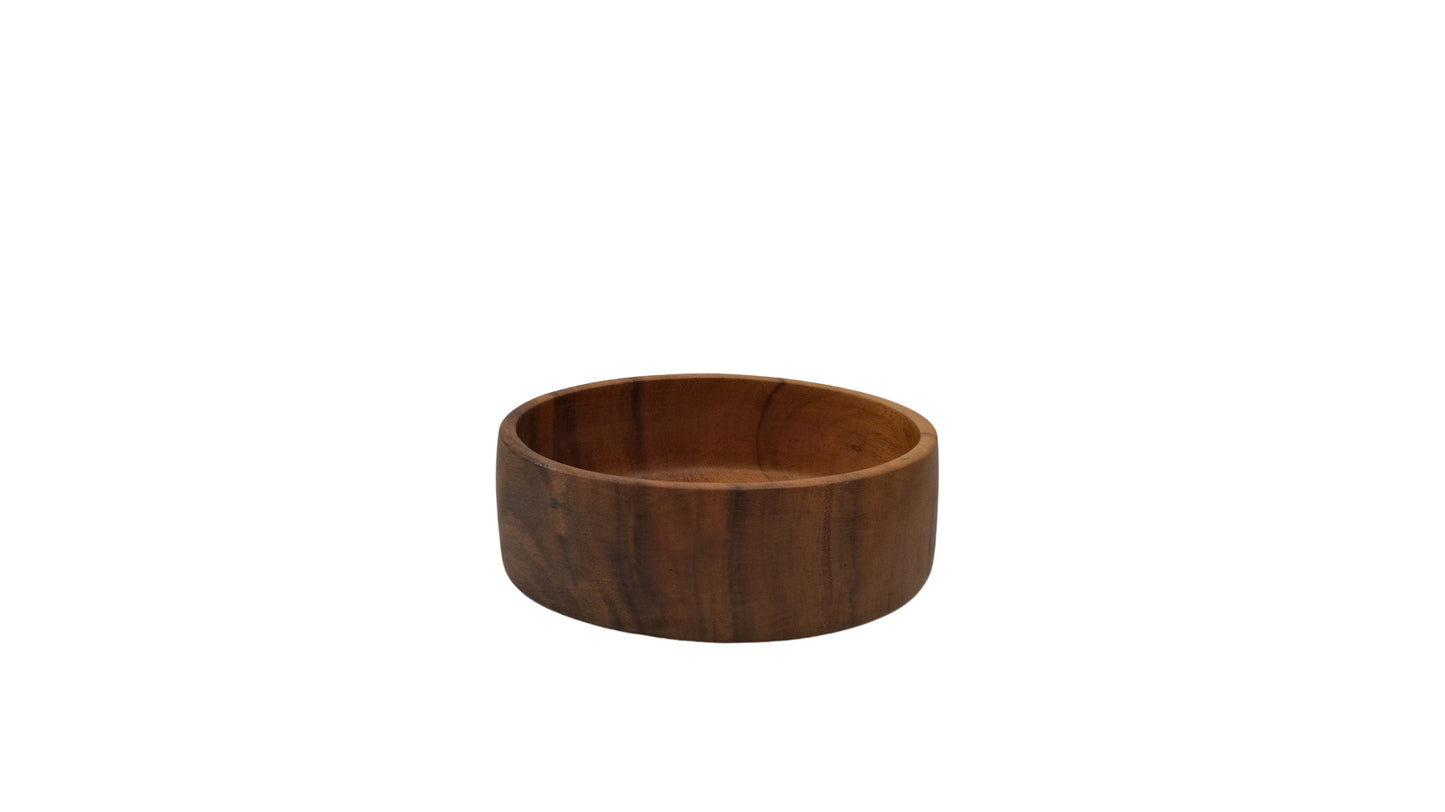 Wooden Straight Round Bowl