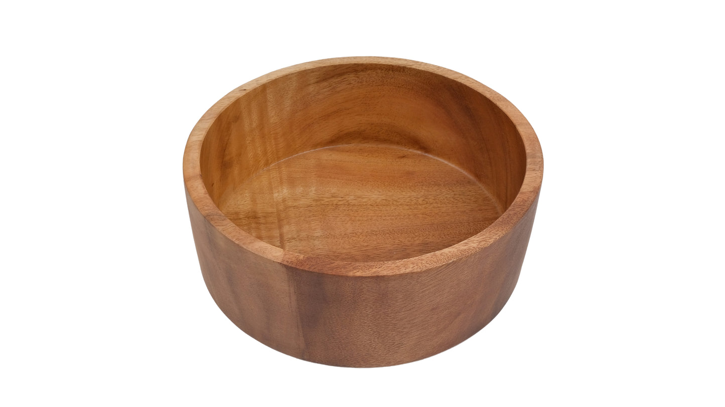 Wooden Straight Round Bowl