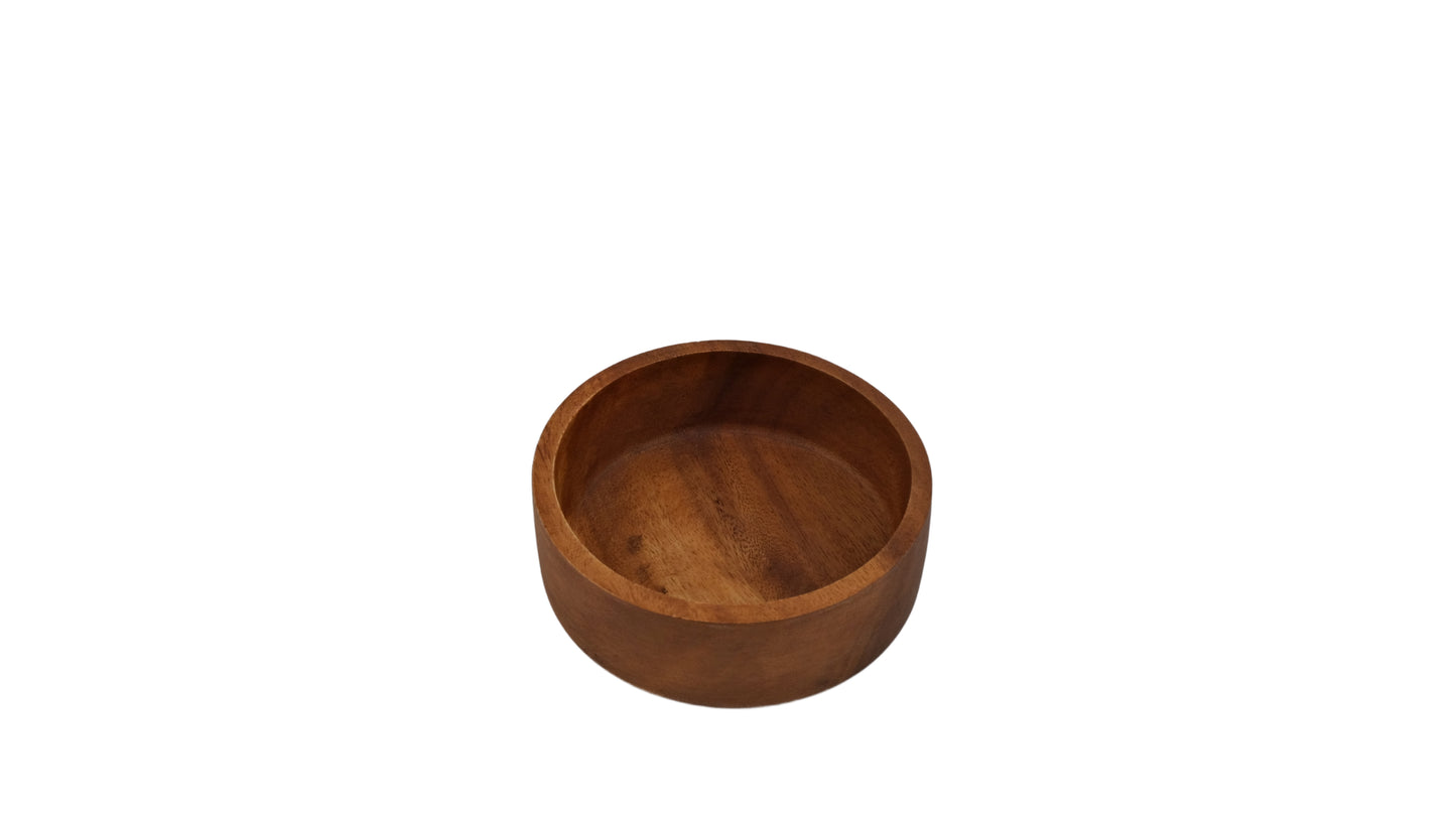 Wooden Straight Round Bowl