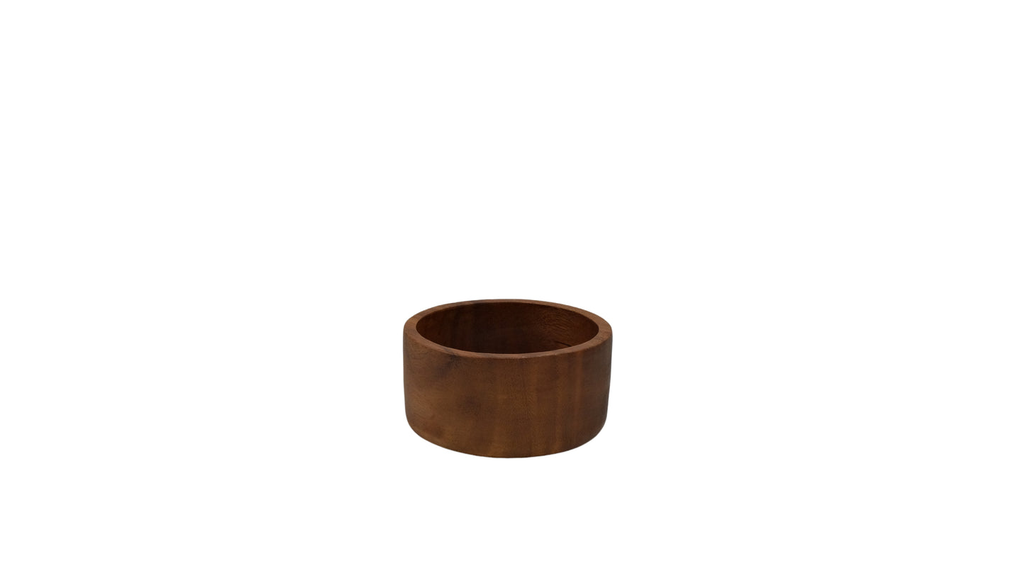 Wooden Straight Round Bowl