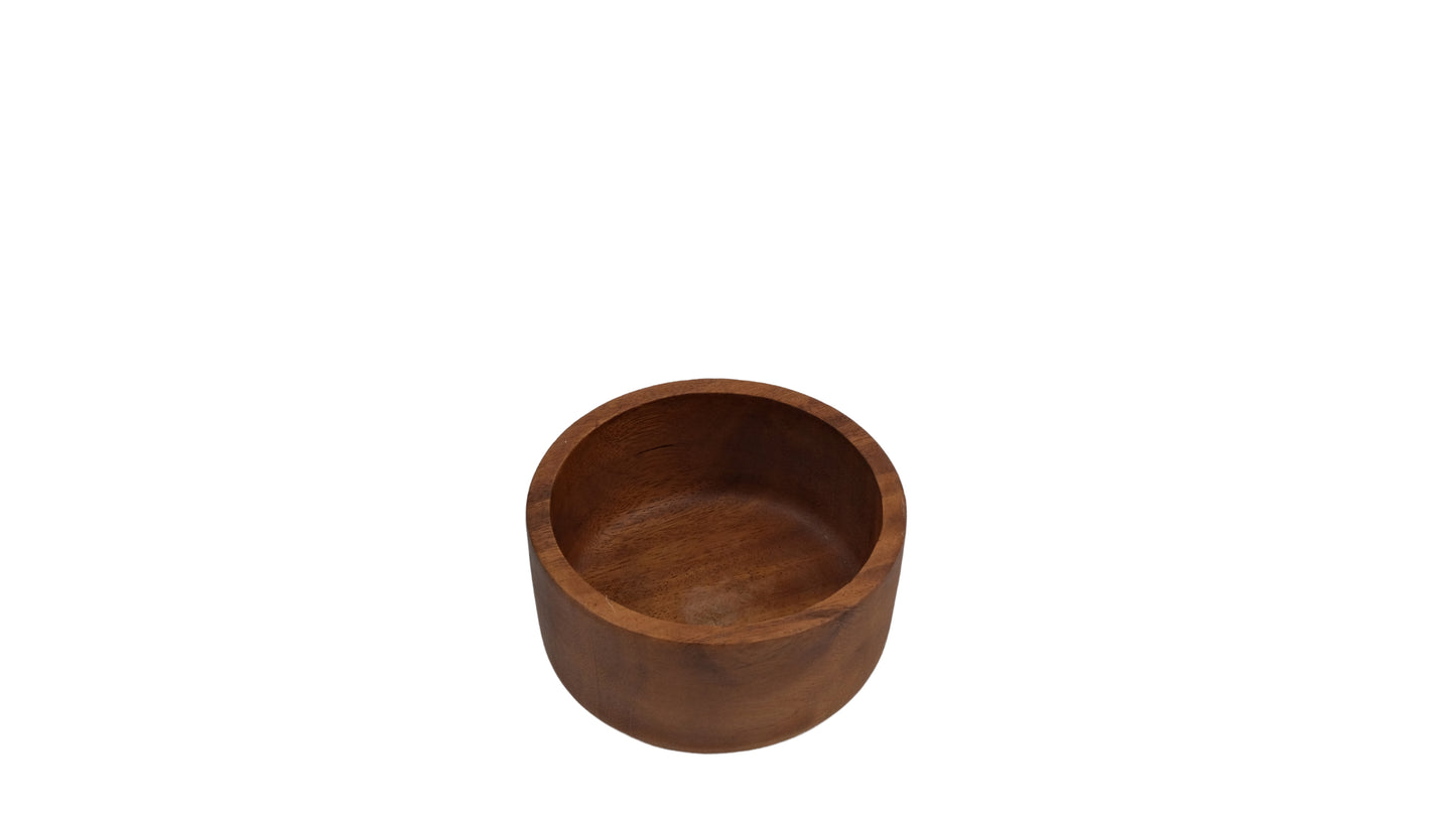 Wooden Straight Round Bowl