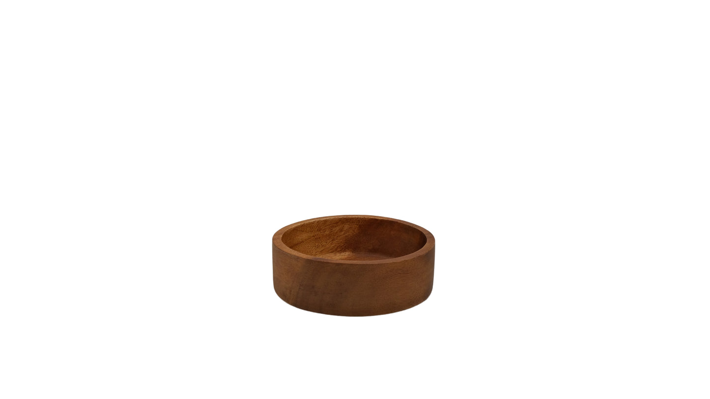 Wooden Straight Round Bowl