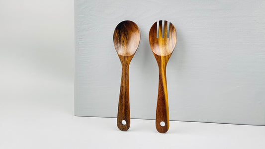 Wooden Salad Server Set